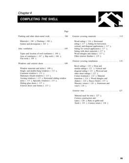 Wood-Frame House Construction, Chapter 4, Completing the Shell