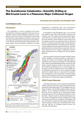 The Scandinavian Caledonides—Scientific Drilling at Mid-Crustal Level in a Palaeozoic Major Collisional Orogen