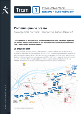 Communiqué De Presse Prolongement Du Tram 1 : L’Enquête Publique Démarre !