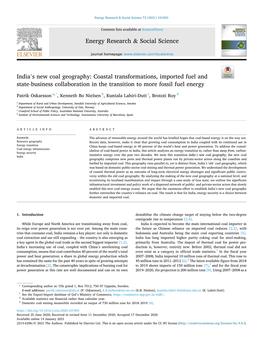 India's New Coal Geography