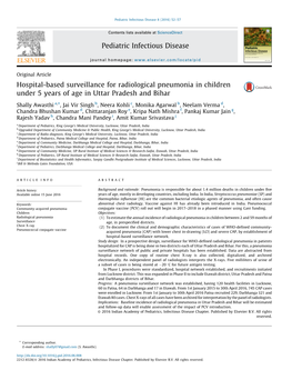 Hospital-Based Surveillance for Radiological Pneumonia in Children