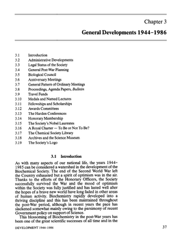 General Developments 1944-1986