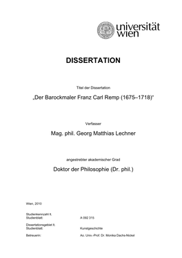 Dissertation