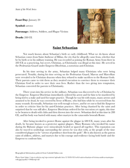 Learn About the Saint Sebastian