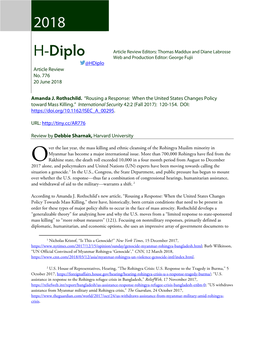 H-Diplo Article Review 20 18