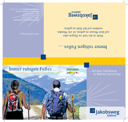 Die Broschüre Zum Südtiroler Jakobsweg Zum Download