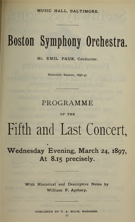 Boston Symphony Orchestra Concert Programs, Season 16, 1896-1897