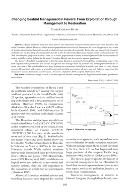 Changing Seabird Management in Hawai'i: from Exploitation Through