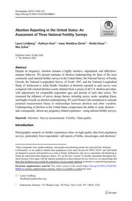 Abortion Reporting in the United States: an Assessment of Three National Fertility Surveys