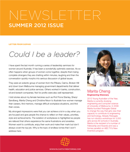 Newsletter SUMMER 2012 Issue