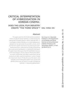 Critical Interpretation of Hybridisation in Korean