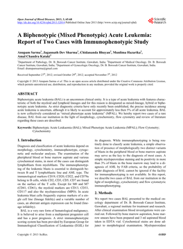 Acute Leukemia: Report of Two Cases with Immunophenotypic Study