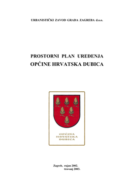 Prostorni Plan Uređenja Općine Hrvatska Dubica