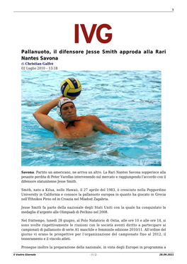 Il Vostro Giornale - 1 / 2 - 28.09.2021 2