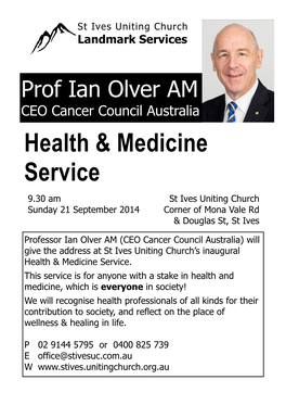 Health & Medicine Service Flyer 2014