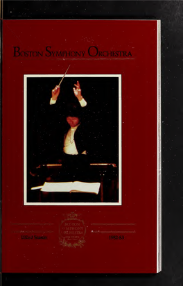 Boston Symphony Orchestra Concert Programs, Season 102, 1982-1983