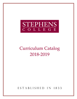 Curriculum Catalog 2018-2019