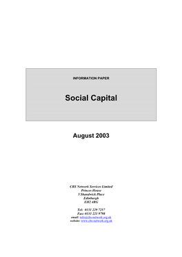 Social Capital