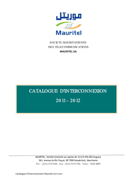 Catalogue D'interconnexion 2011