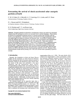 Forecasting the Arrival of Shockaccelerated Solar Energetic