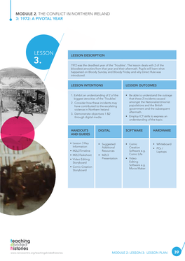 Lesson 3 Key • Suggested • Comic • Whiteboard Information Additional Creation • Pcs / • M2l3timeline Resources Software E.G