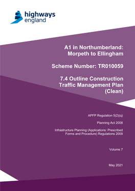 A1 in Northumberland: Morpeth to Ellingham Scheme Number