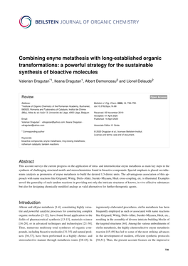 A Powerful Strategy for the Sustainable Synthesis of Bioactive Molecules