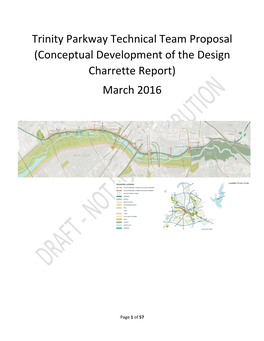 Trinity Parkway Technical Team Proposal (Conceptual Development of the Design Charrette Report) March 2016