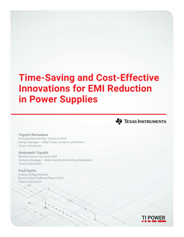 Time-Saving and Cost-Effective Innovations for EMI Reduction in Power Supplies