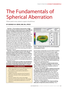The Fundamentals of Spherical Aberration Fifteen Pearls Every Cataract Surgeon Should Know