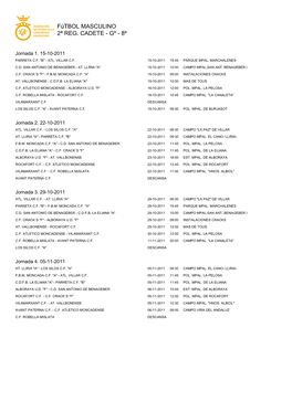 Fútbol Masculino 2ª Reg. Cadete - Gº - 8º