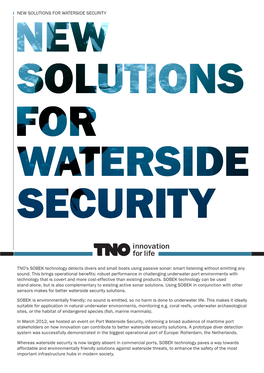 New Solutions for Waterside Security