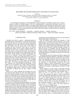 Spin-Orbit Secondary Resonance Dynamics of Enceladus J