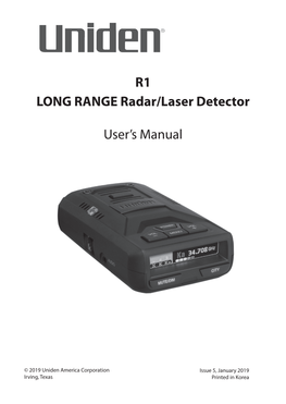 LONG RANGE Radar/Laser Detector User's Manual R1