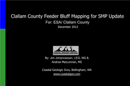 Feeder Bluff Mapping for SMP Update