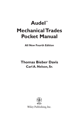 Audel™ Mechanical Trades Pocket Manual