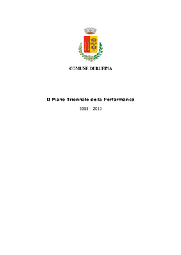 Piano Triennale Della Performance 2011-2013