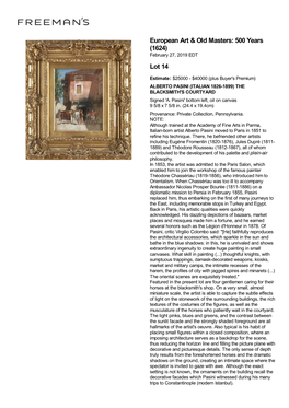 European Art & Old Masters: 500 Years (1624) Lot 14