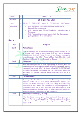 06 Nights / 07 Days Itinerary