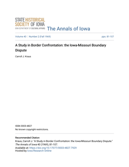The Iowa-Missouri Boundary Dispute