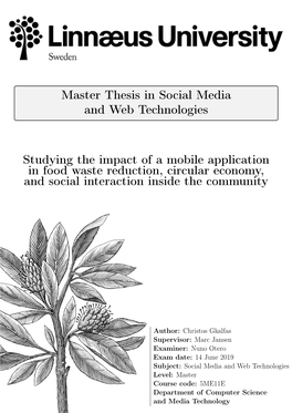 Master Thesis in Social Media and Web Technologies Studying The