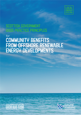 Community Benefits from Offshore Renewable Energy Developments