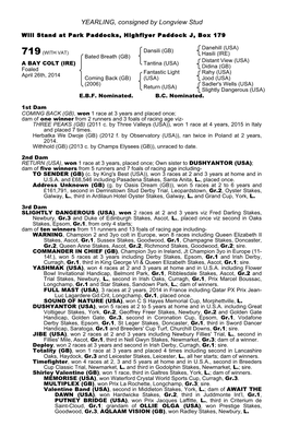 October Yearling Sale Book 1