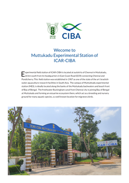 Wecome to Muttukadu Experimental Station of ICAR-CIBA