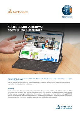 Social Business Analyst 3Dexperience User Role