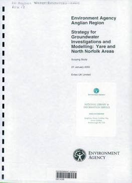 Environment Agency Anglian Region Strategy for Groundwater