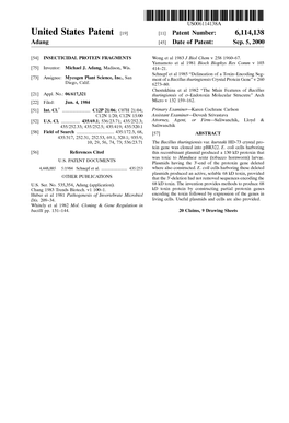United States Patent (19) 11 Patent Number: 6,114,138 Adang (45) Date of Patent: Sep