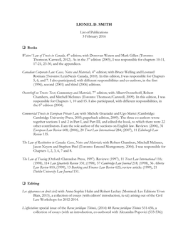 LDS List of Publications