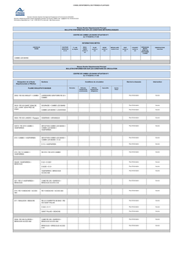 Bulletin Des Conditions De Circulation