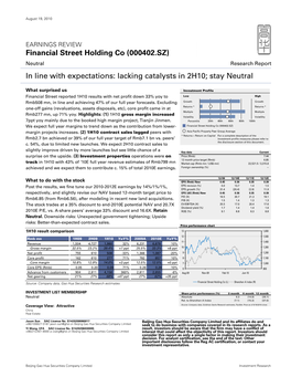 Financial Street Holding Co (000402.SZ) in Line With